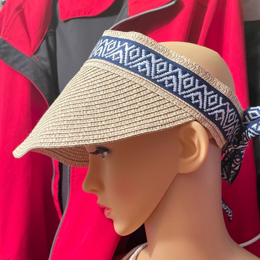 SEA & GRASS Straw Visor with Ribbon - Picture 8 of 12